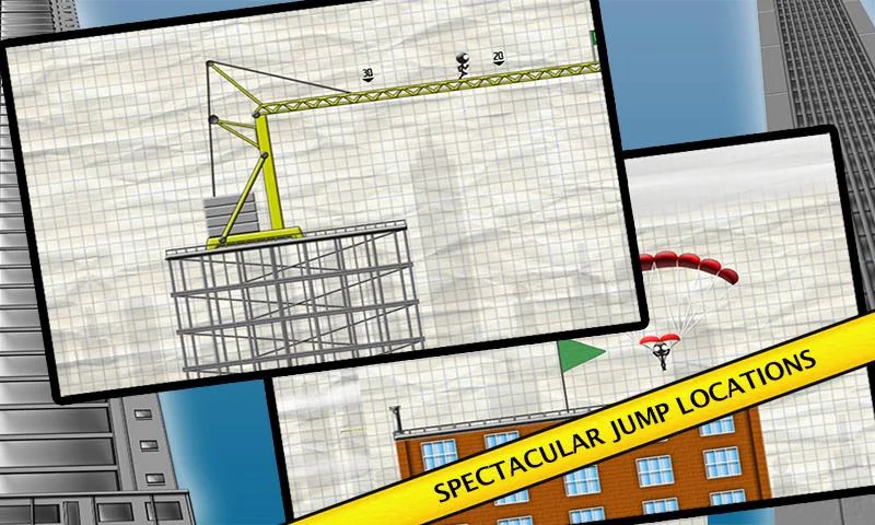   Stickman Base Jumper: captura de tela 