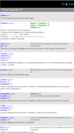 【免費書籍App】C Sharp Keywords Pro-APP點子