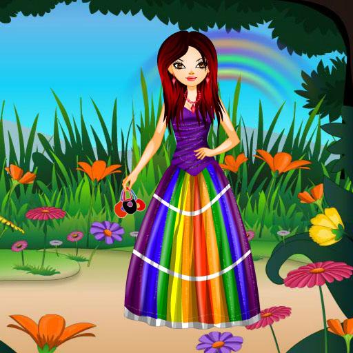 【免費休閒App】Miss Rainbow Dressup-APP點子