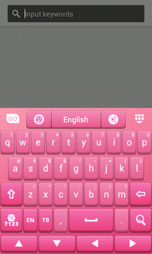 Android用のピンクのキーボード