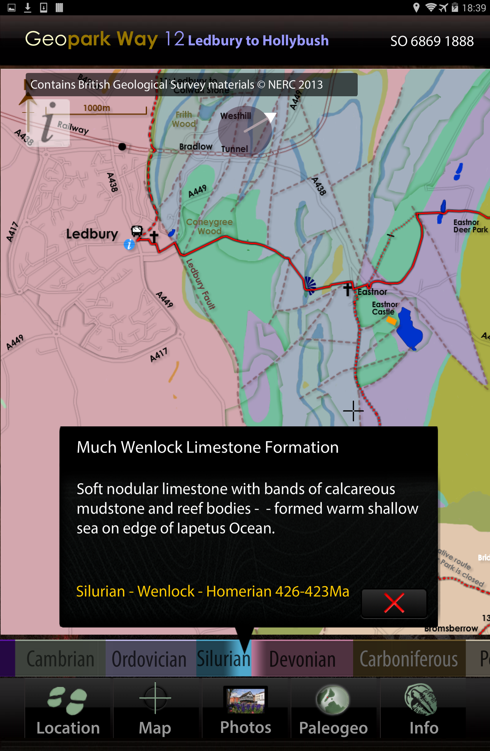 Android application Walk Ledbury - Hollybush screenshort