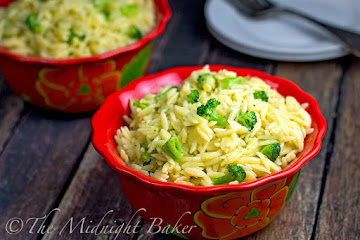 Three Cheese Orzo with Broccoli