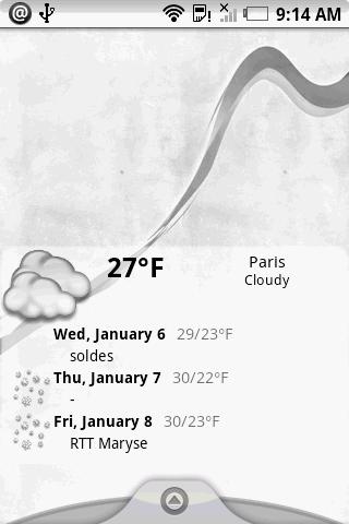 Weather forecast widget donate Screen 1