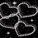 Four Heart Glitter logo