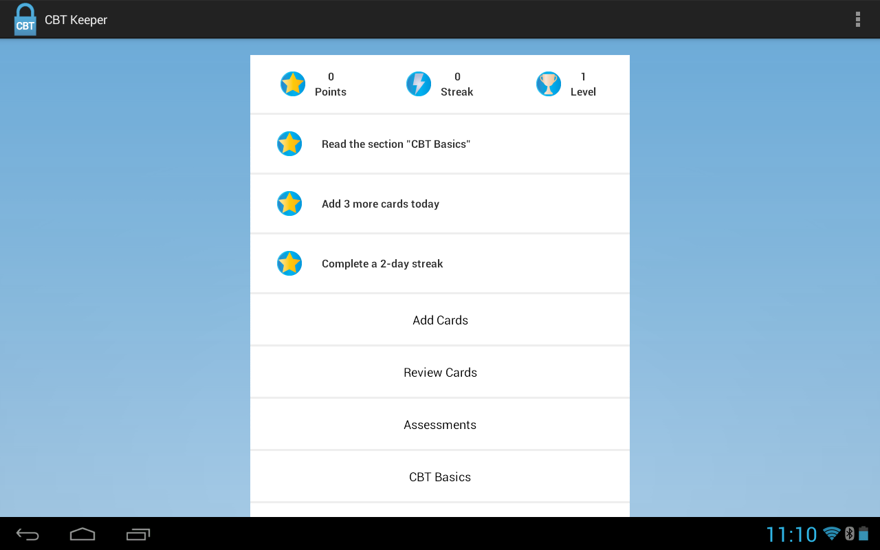 CBT Keeper - screenshot