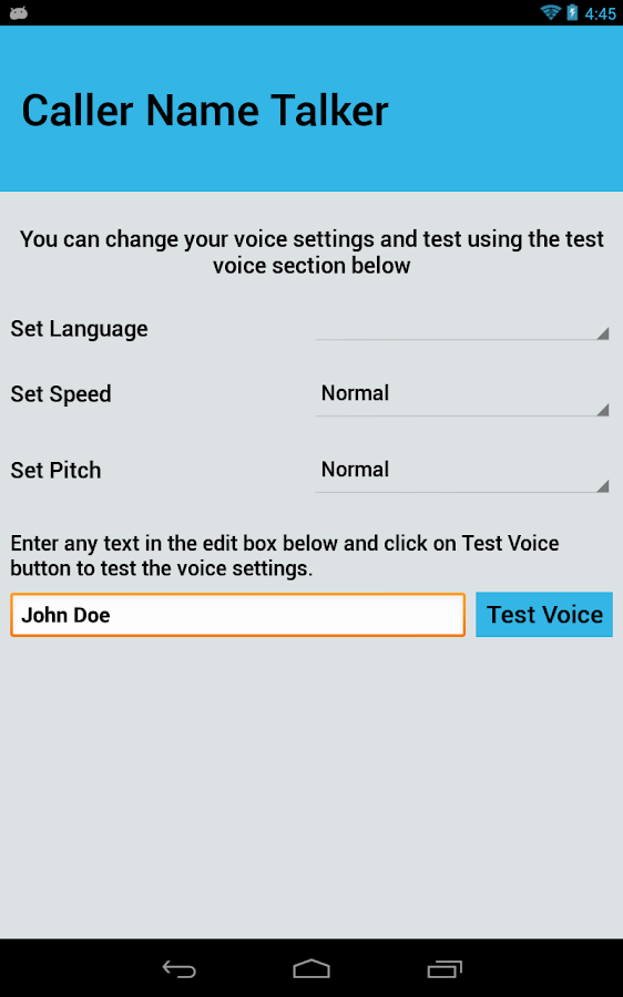 Caller Name Talker - screenshot