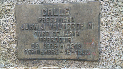 Placa En Honor Al Presbítero Juam Valverde