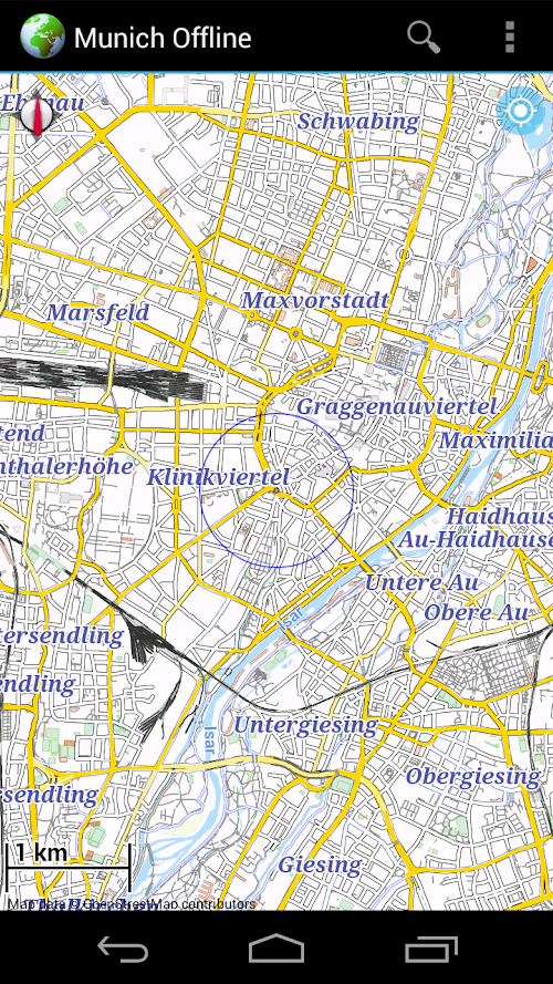 Android application Offline Map Munich (München) screenshort