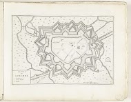 Plattegrond van Geldern, ca. 1702