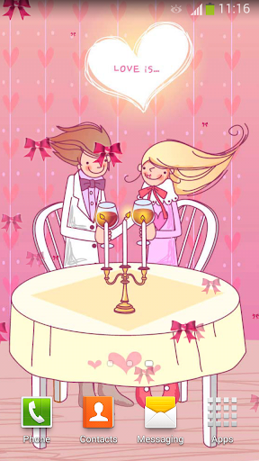 Pink Love Live Wallpaper