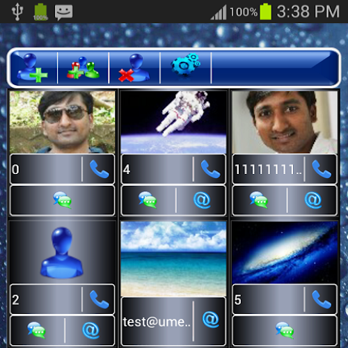 Android application Favorite Contact Widget screenshort