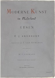 Omslag voor "Moderne Kunst in Nederland. Etsen van P.J. Arendzen, tekst van J.F. Someren", aflevering 25