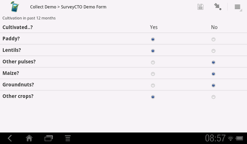   SurveyCTO Collect Demo – képernyőkép 