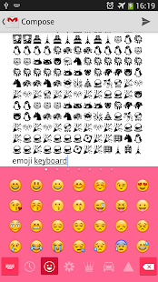 Pink Theme Emoji keyboard