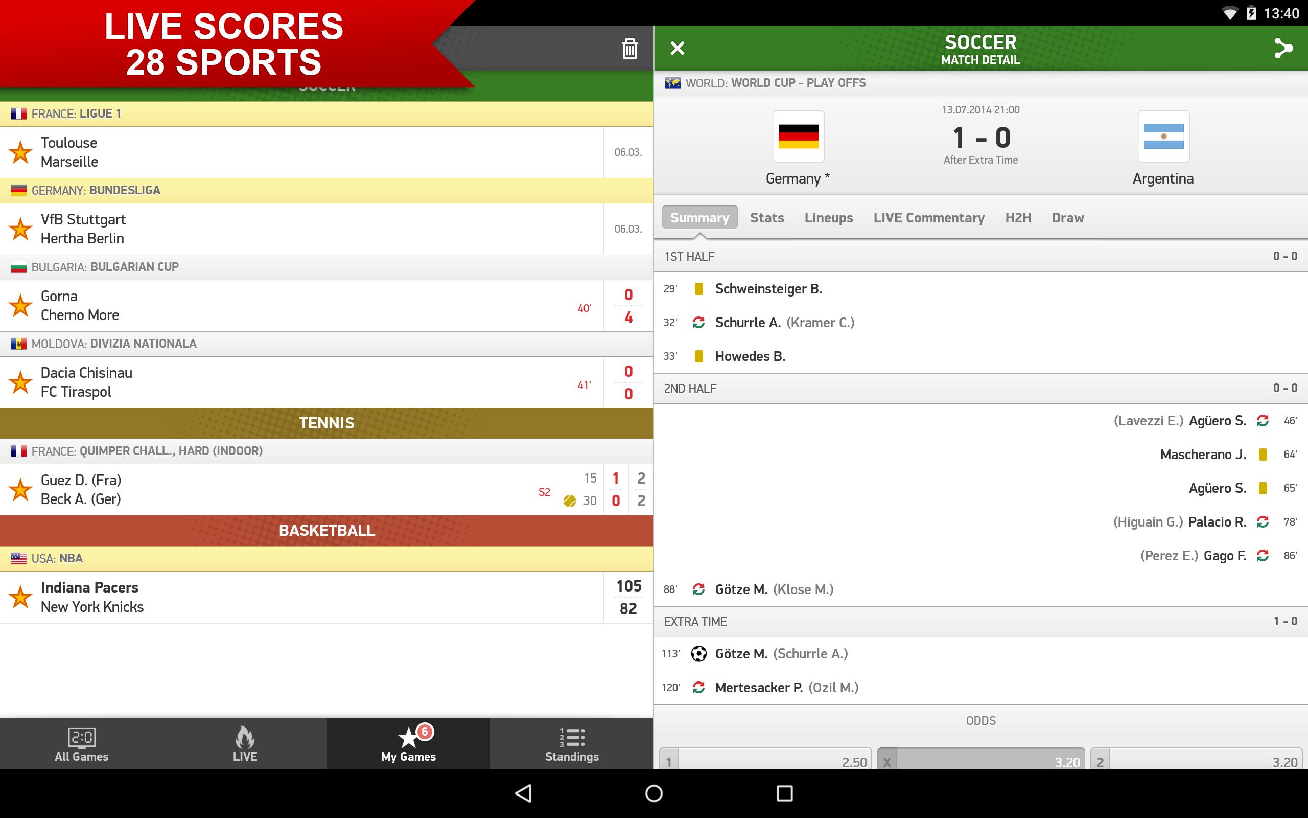 Livescore streaming