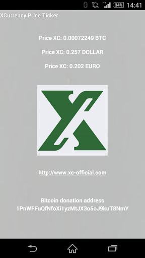 XCurrency XC price ticker
