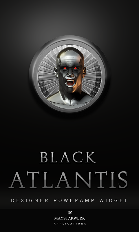 Android application Poweramp Widget Black Atlantis screenshort