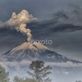 Smoking and Foggy volcano by Cristobal Garciaferro Rubio - Landscapes Mountains & Hills