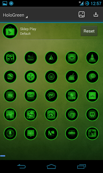 Holo Green Next Launcher Theme v1.2.1