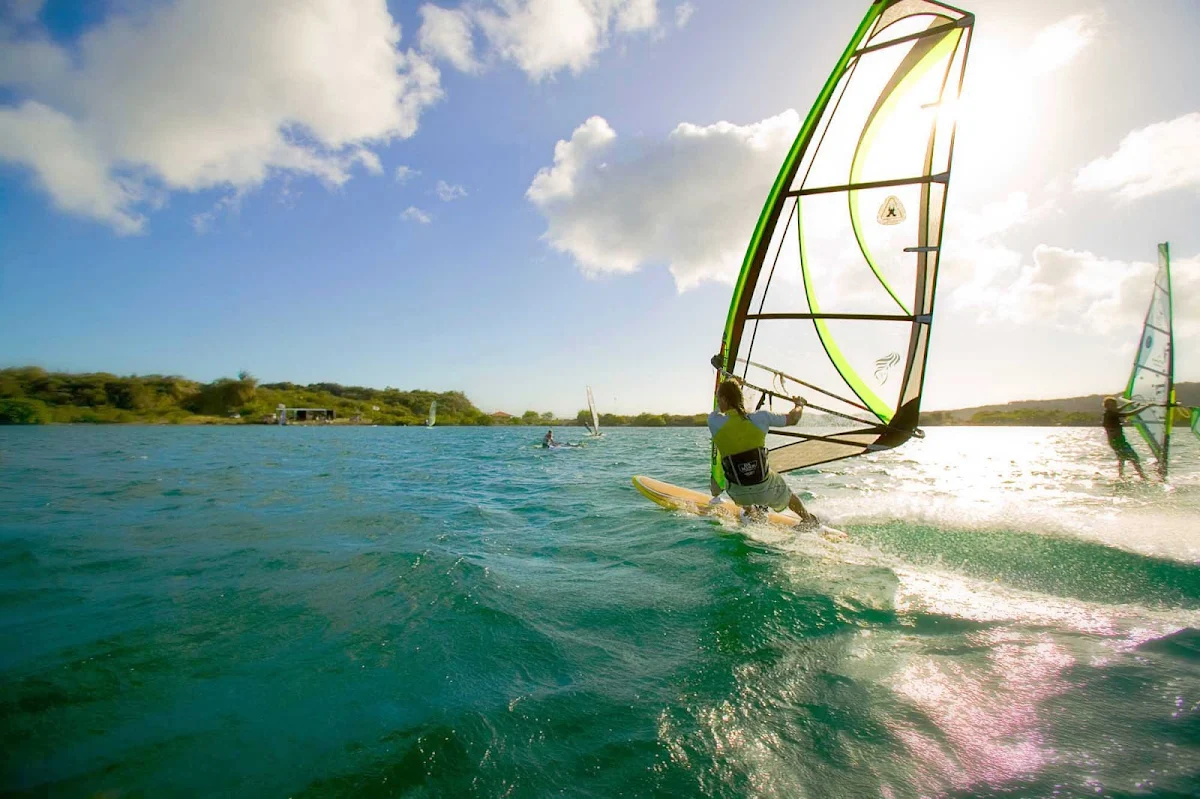 Curacao-windsurfing - Curacao's strong winds and warm waters are a windsurfer's dream.