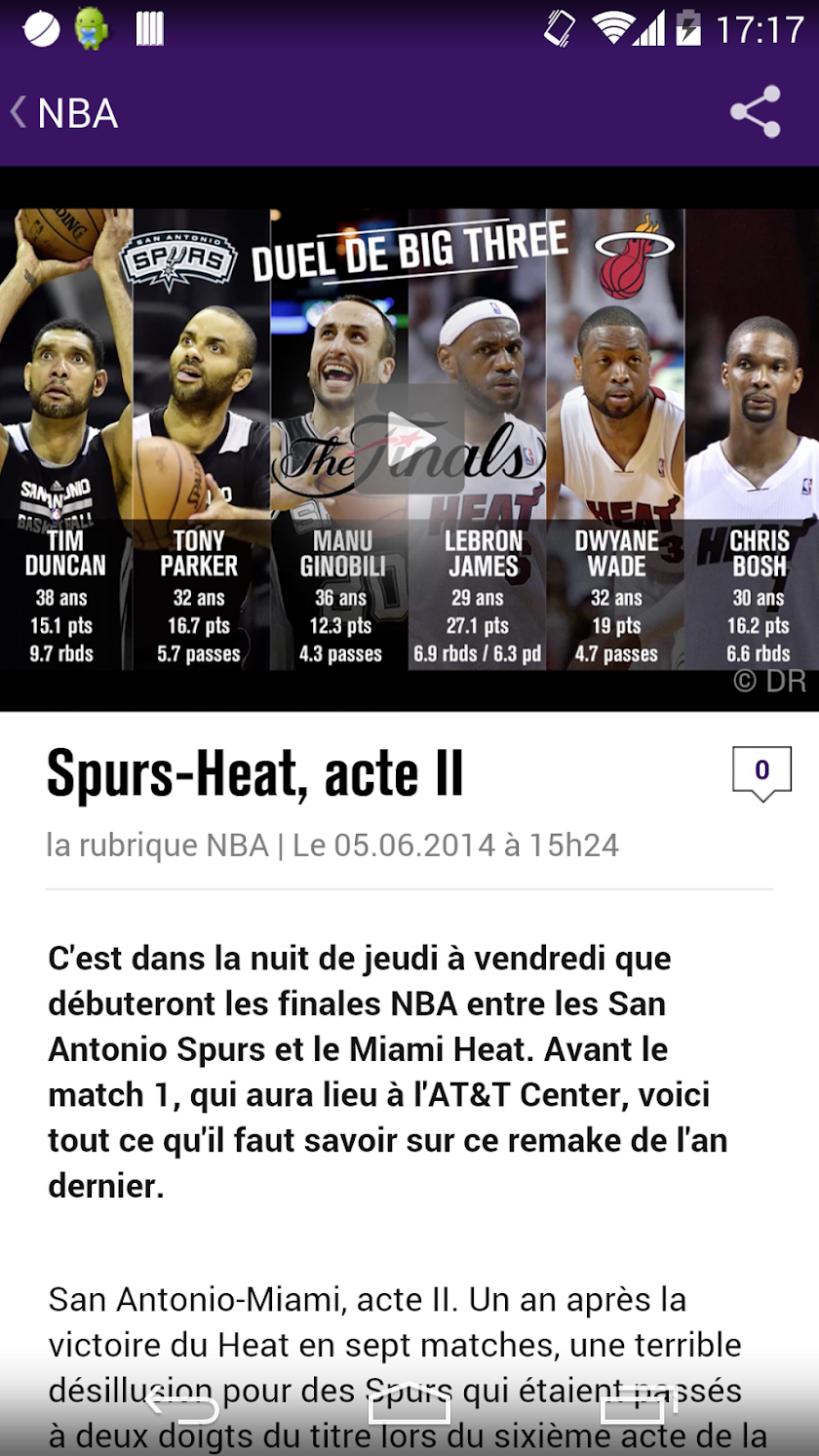Europe1 Sports Screen 2