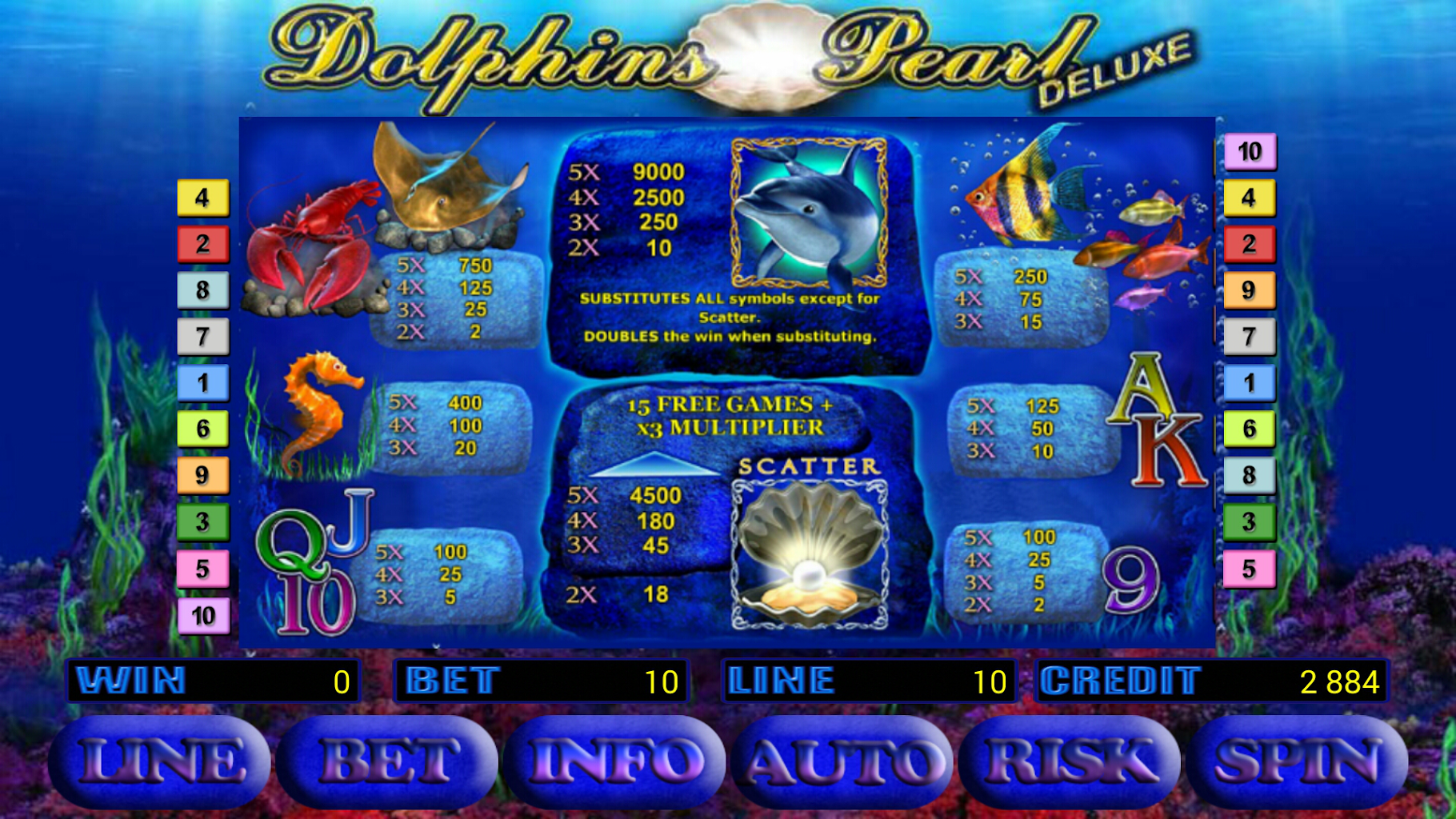 игровой автомат дельфины бесплатно