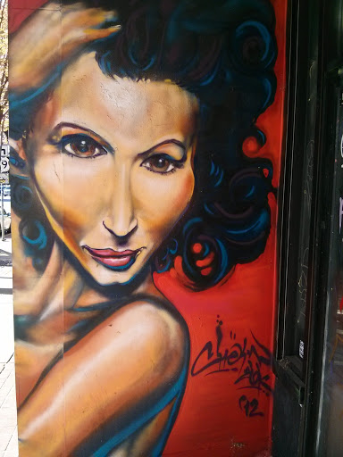 Red Lady Mural Art