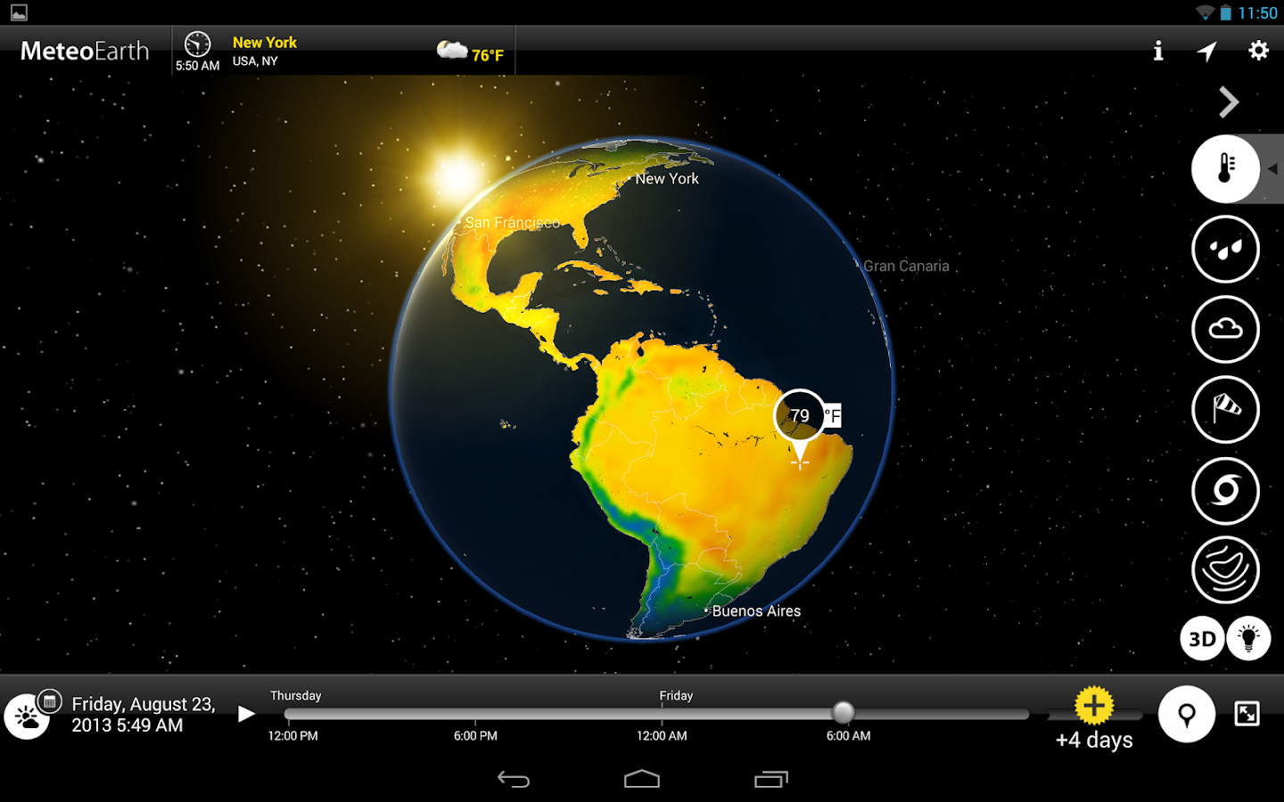 MeteoEarth - screenshot