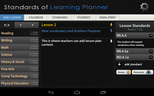 Virginia SOL Lesson Planner