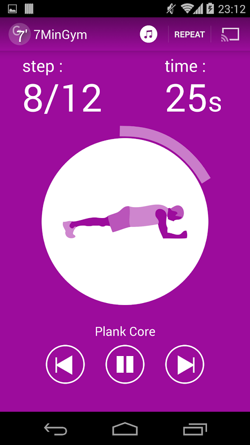   7MinGym Chromecast-AndroidTV (ekrano kopija) 