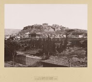 Gezicht op de Akropolis van Athene