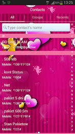 Krásné růžové téma GO SMS Pro poster 3