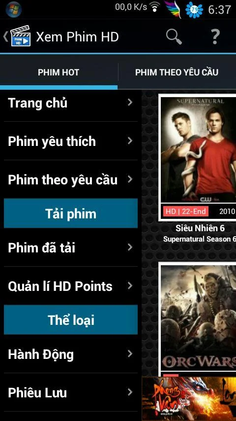 [Phần mềm Việt] Xem Phim HD - Xem và Tải phim HD trên điện thoại của bạn