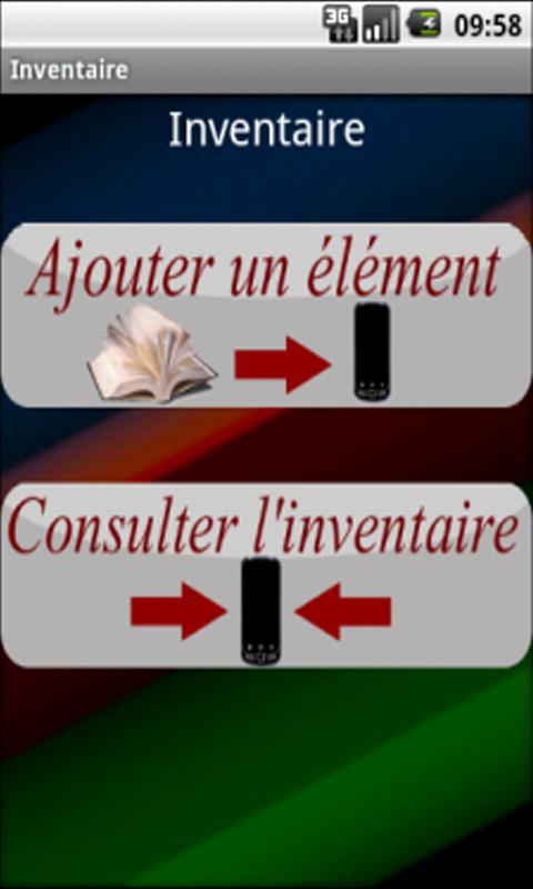 Android application Inventaire screenshort