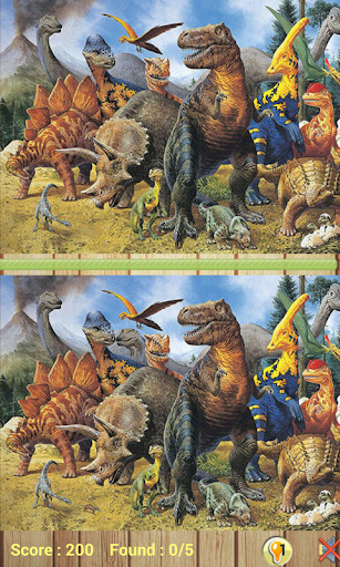 Find Differences Dinosaurus