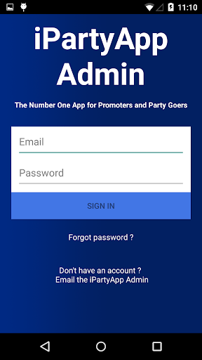 The iPartyApp Admin