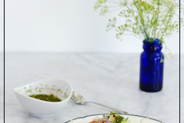 Baked Salmon with Cucumber Relish
