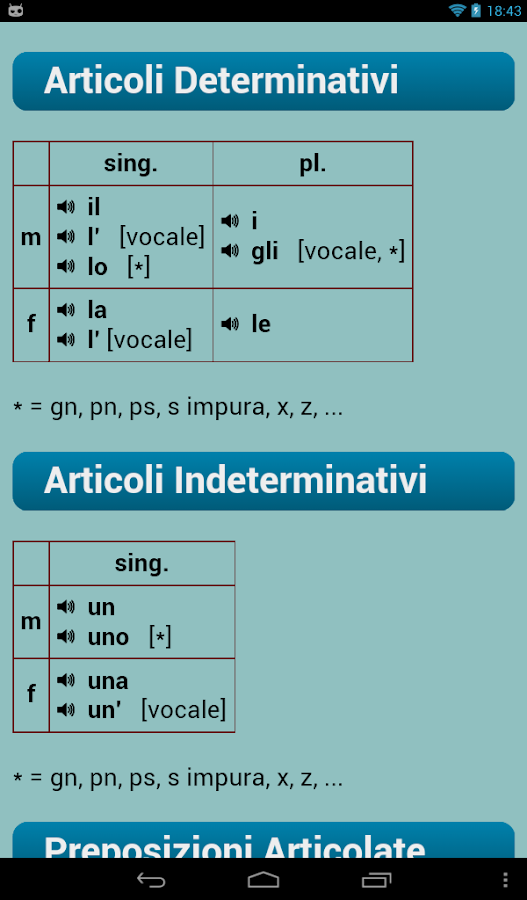Italian Verbs App Android su Google Play