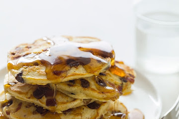 Chocolate Chip, Bacon and Orange Kissed Pancakes