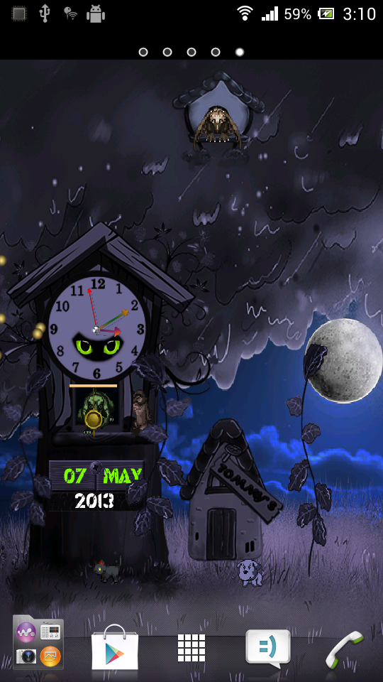 Clock Live Wallpaper-ToonTheme Screen 3