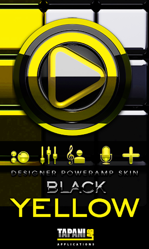 Poweramp skin Black Yellow
