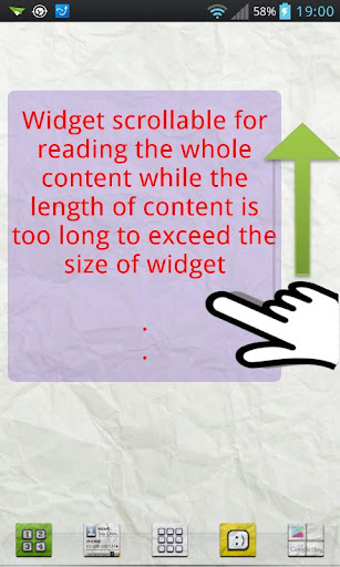 Scroll Memo Note Widget