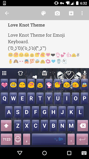 Love Knot Emoji Keyboard Skin