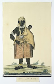 A Xhosa (possibly Gonaqua) chieftan’s wife with an infant on her back