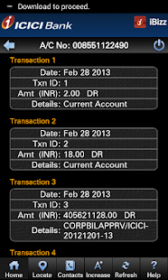 ICICI iBizz Corporate MBanking Screenshots 1