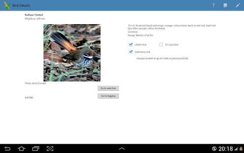 Pacific Is Birding Checklist Screenshots 6
