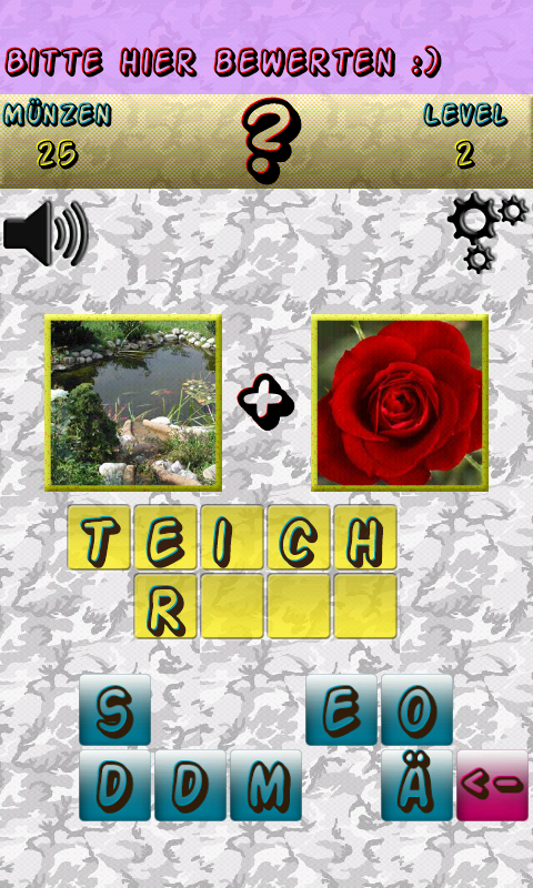 Android application 2 Bilder 1 Wort: Bildkombo screenshort