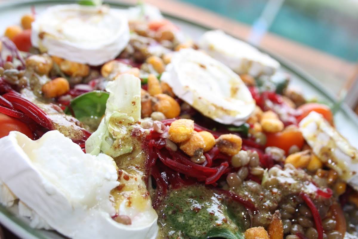 Lentil and Goat Cheese Salad Spinach Arugula Salad Recipe Yummly