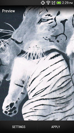 White Tiger 3D Wallpaper