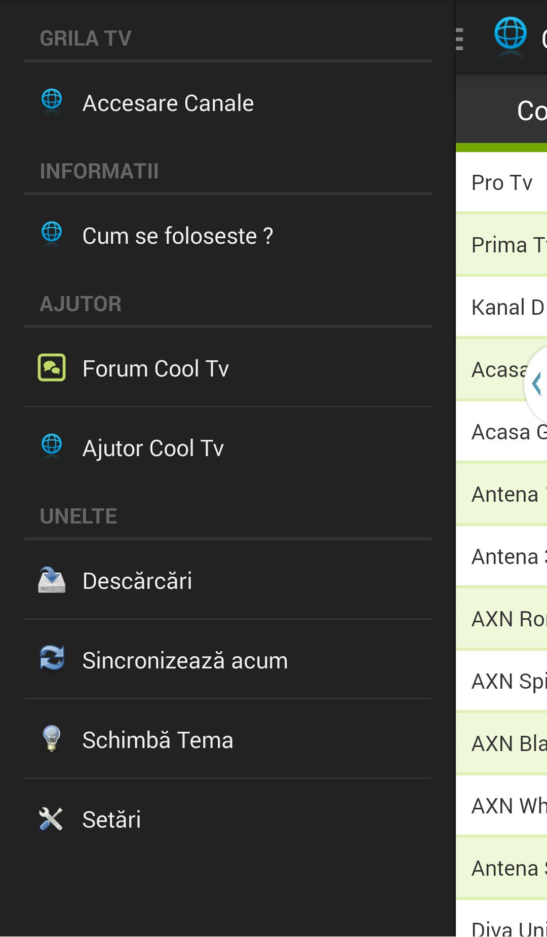 Android application Cool Tv screenshort